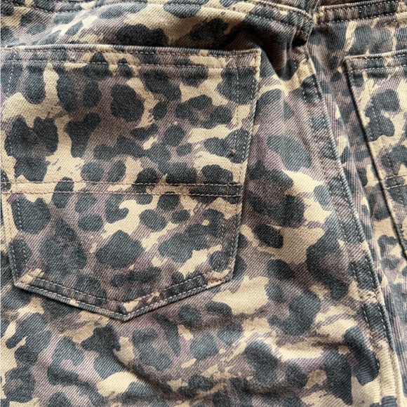 Abercrombie & Fitch Brown Leopard Print Straight-Leg Jeans - Picture 4 of 4